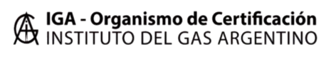 Certificación IGA Instituto del Gas Argentino